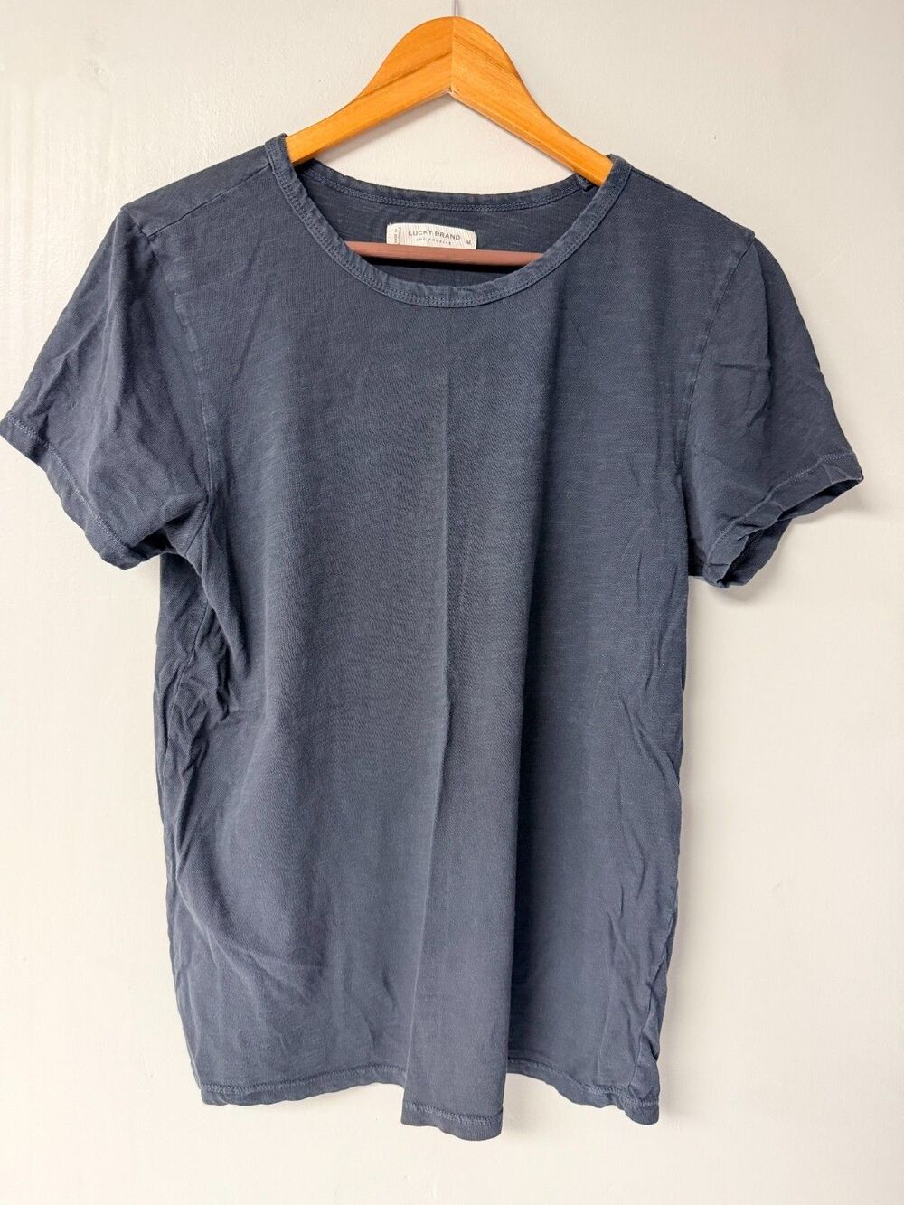 Lucky Brand Women's Medium Black Crew Neck T-Shirt Short Sleeve